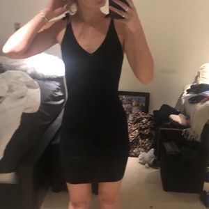 Black Ribbed Dress